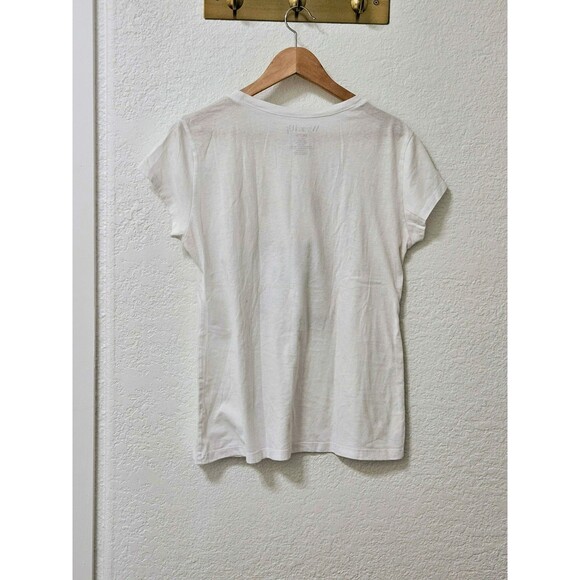 WOMAN'S WOUND UP SKULL AND FLORAL CAP SLEEVE PULLOVER T-SHIRT SIZE XXL - Picture 2 of 5